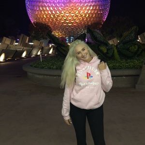 Pink PlayStation sweatshirt